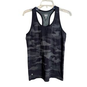 Athleta‎ Speedlight Camo Racerback Tank Black Grey Women's Size Small